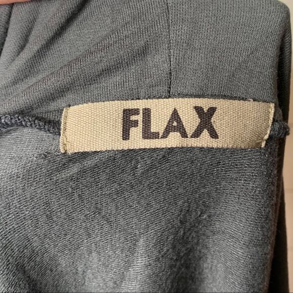 FLAX Single Button Lightweight Stretch Cardigan Sweater Grey Size Small - Picture 4 of 7